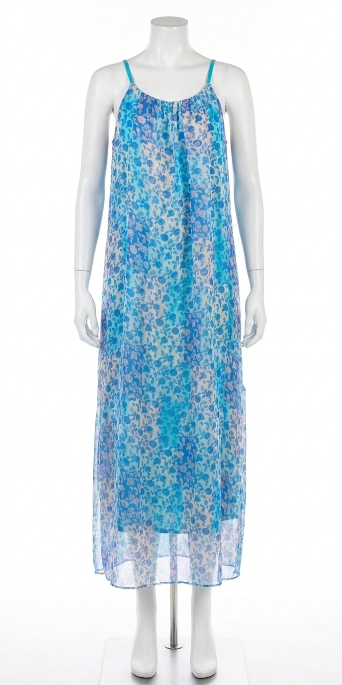 NEW GIGI MODA venus rosebud maxi dress in turquoise